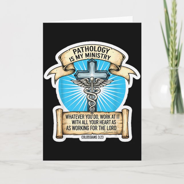 Christian Pathologist Pathology Is My Ministry Doc Card (Front)