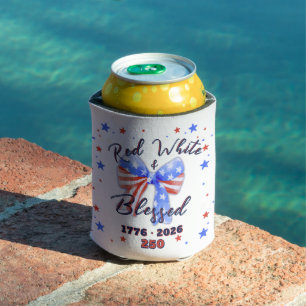 Christian Patriotic America 250 Celebration Can Cooler