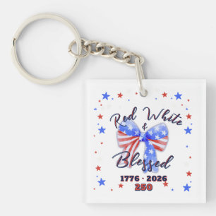 Christian Patriotic America 250 Celebration Key Ring