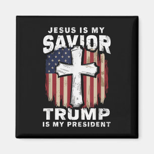 Christian Patriotic Jesus Saviour Trump President Magnet