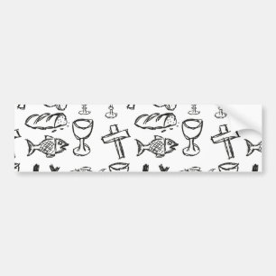 Christian Pattern Bumper Sticker