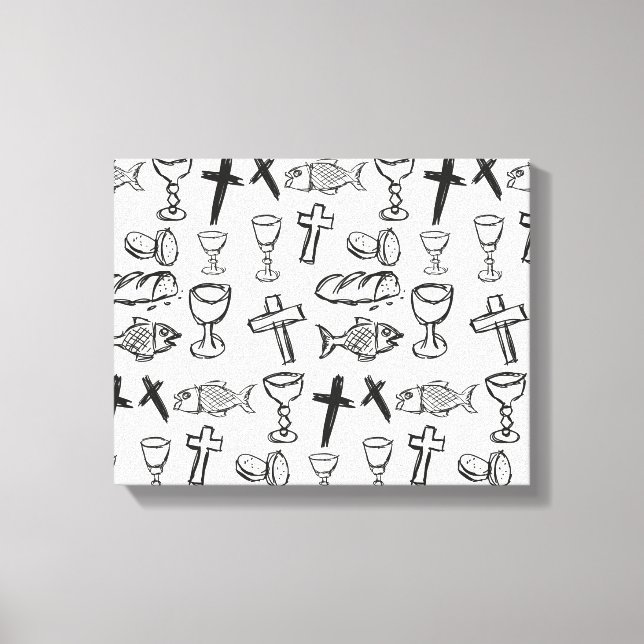 Christian Pattern Canvas Print (Front)