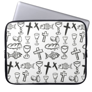 Christian Pattern Laptop Sleeve