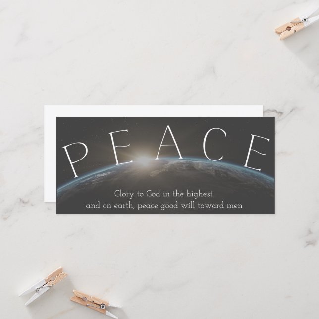 Christian Peace on Earth Bible Passage Christmas (Front/Back In Situ)