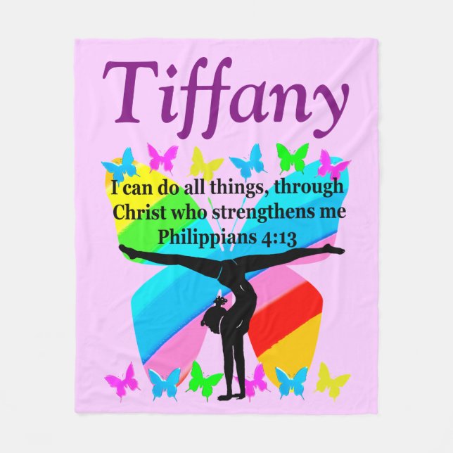 Christian personalised Gymnastics Blanket (Front)