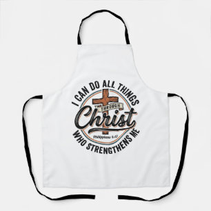 Christian Philippians 4_13 Vintage Quote Shirt Des Apron