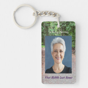 Christian Photo Celebration of Life Keepsake Key Ring