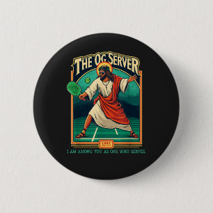 Christian Pickleball Jesus 6 Cm Round Badge
