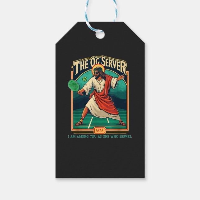 Christian Pickleball Jesus Gift Tags (Front)
