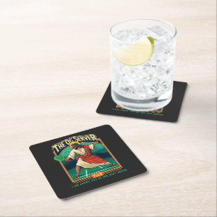 Christian Pickleball Jesus Square Paper Coaster