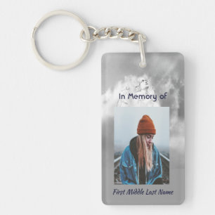 Christian Poem Memorial Keepsake Angel Sky Clouds  Key Ring