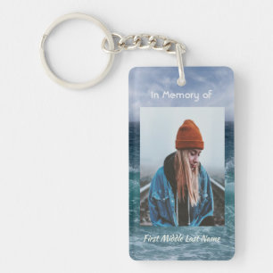 Christian Poem Memorial Keepsake Ocean Sea Beach Key Ring