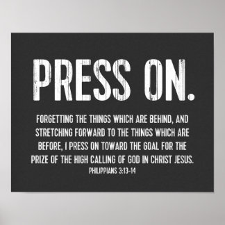 Christian Poster Bible, Philippians 3:13-14