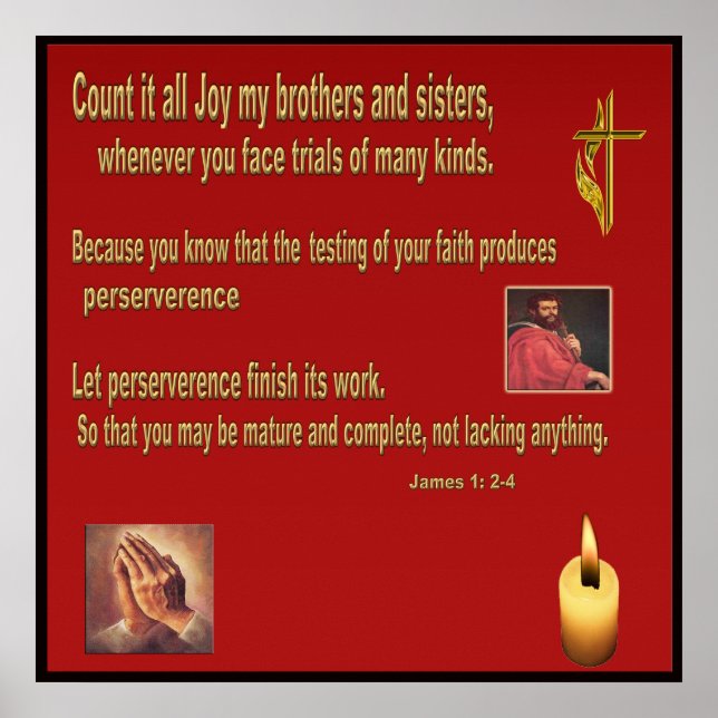 Christian poster Book of James 1 (Front)