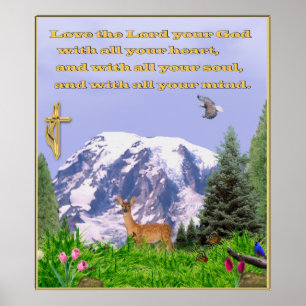 Christian poster Love the lord with all your heart