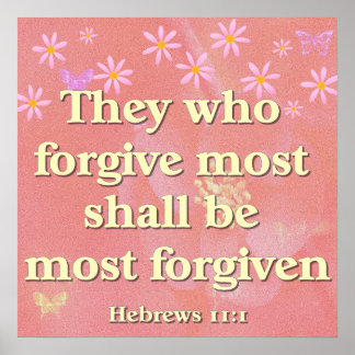 Christian Poster with Bible Verse Hebrews 11:1Chri