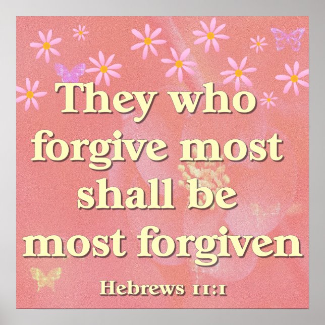 Christian Poster with Bible Verse Hebrews 11:1Chri (Front)