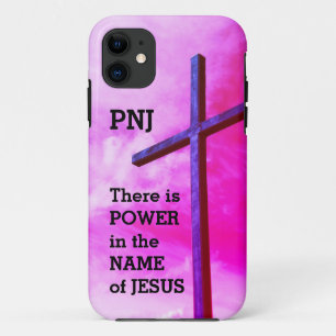 Christian   POWER IN NAME OF JESUS   Pink iPhone 11 Case