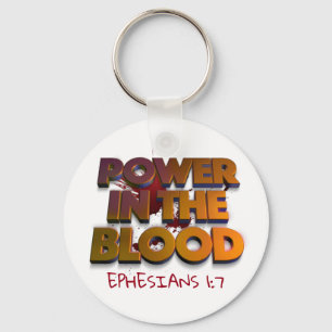 Christian power in the blood salvation message key ring