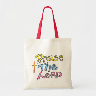 Christian ‘Praise the LORD’ with Cross Tote Bag