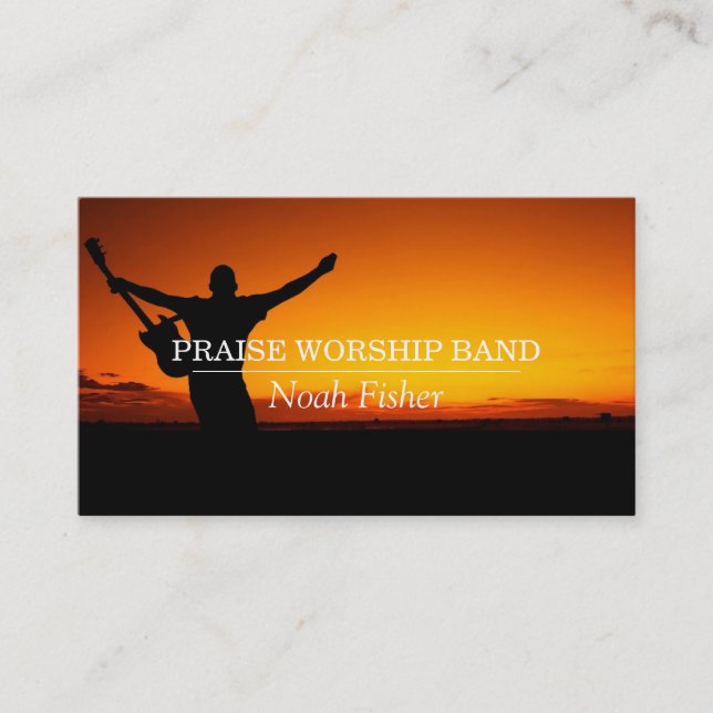 Christian Praise Worship Band Card (Front)