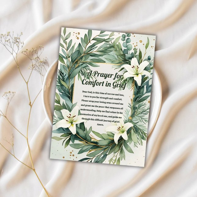 Christian Prayer Card for Comfort in Grief  (Christian Prayer Card for Comfort in Grief)