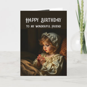 Christian Prayer for Friend Birthday Holiday Card