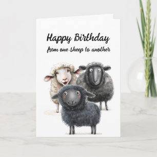 Christian Prayer for Friend Birthday Sheep Humour Holiday Card