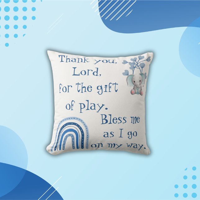 Christian Prayer for kids Blue | Cushion (Creator Uploaded)