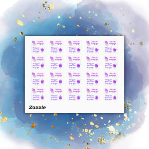 Christian Prayer for Kids Blue & Purple Square Sticker