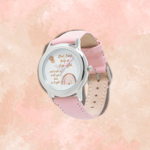 Christian Prayer for kids Brown & Pink   Watch