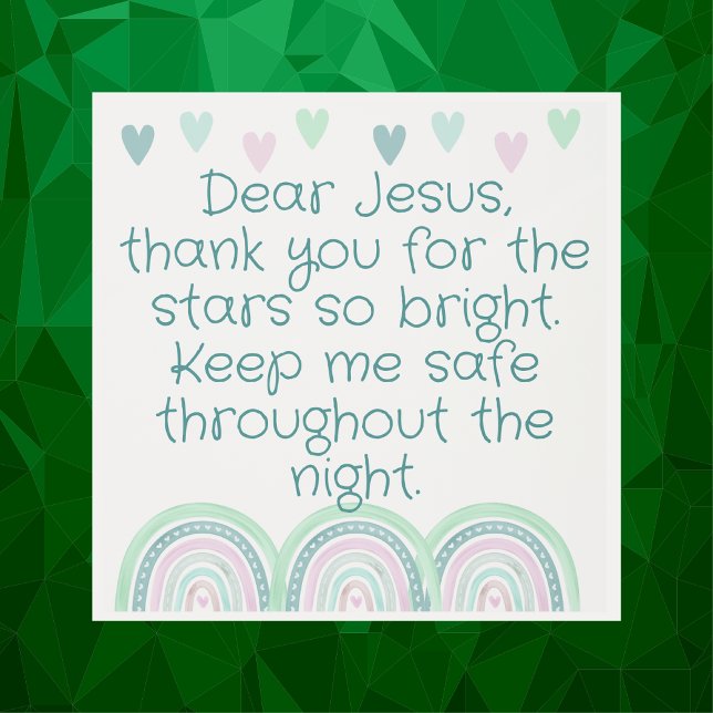 Christian Prayer for kids Green & Pink | Tapestry (Creator Uploaded)