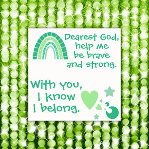 Christian Prayer for kids Green   Poster