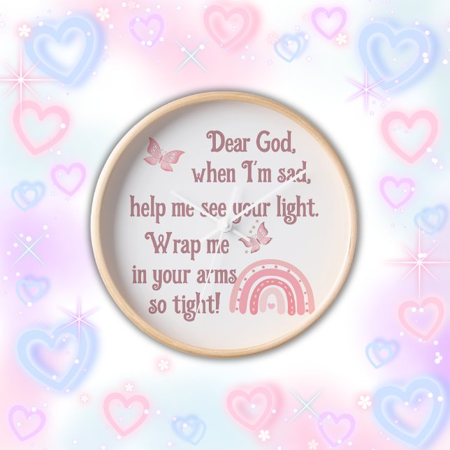 Christian Prayer for kids Pink | Clock (Creator Uploaded)