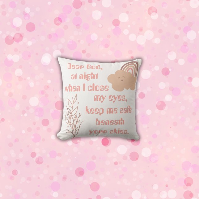 Christian Prayer for kids Pink | Cushion (Creator Uploaded)