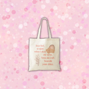 Christian Prayer for kids Pink   Tote Bag
