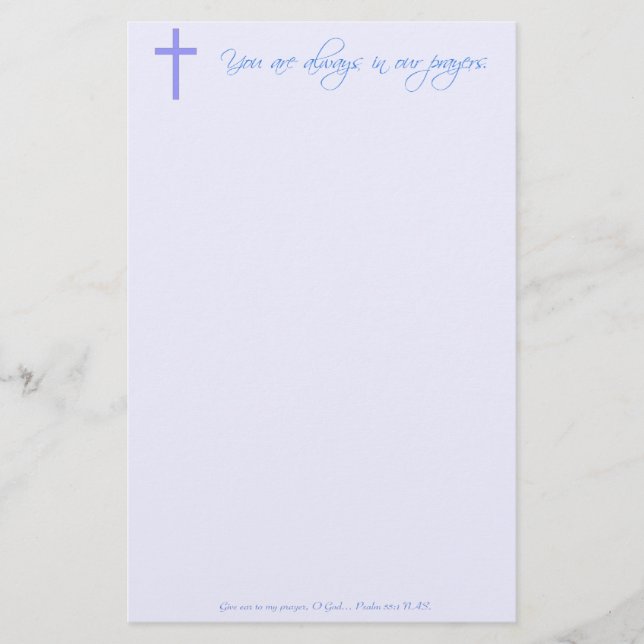 Christian Prayer Stationery (Front)