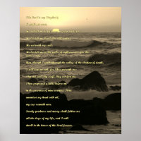 Christian prayers psalm 23 poster