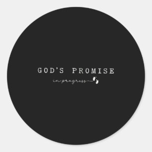 Christian Pregnancy God'promise In Progresfaith Ba Classic Round Sticker
