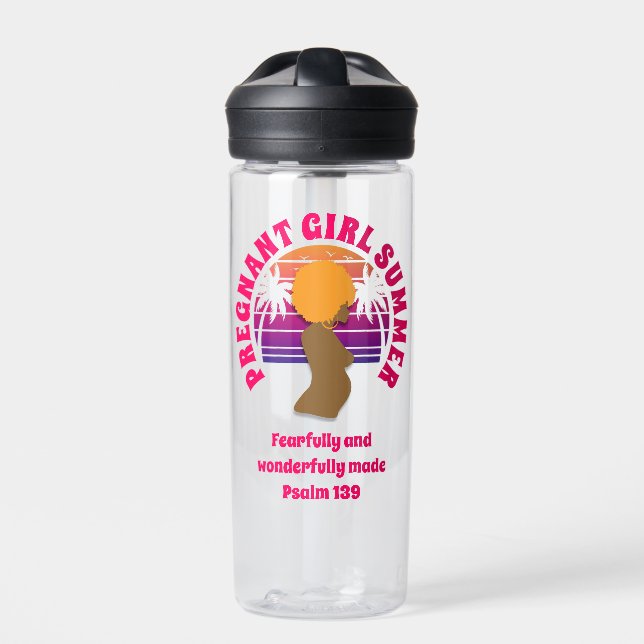 Christian PREGNANT GIRL SUMMER Mum-To-Be Water Bottle (Front)