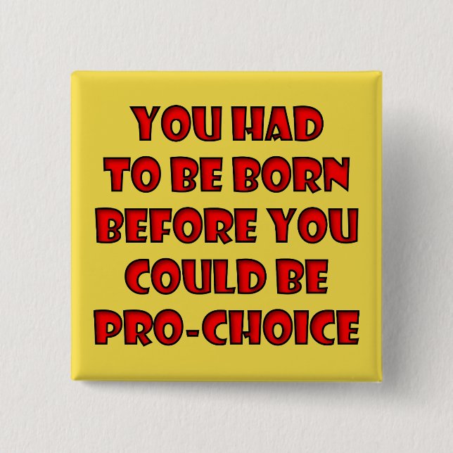 Christian Pro-Choice Anti-Abortion Choose Life 15 Cm Square Badge (Front)