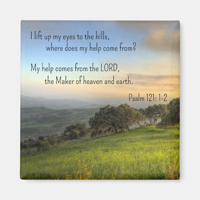 Christian Psalm 121 Magnet (Front)