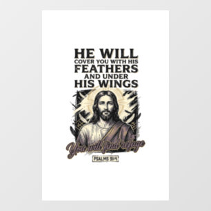 Christian Psalm 91_4 Jesus Vintage Engraving Shirt