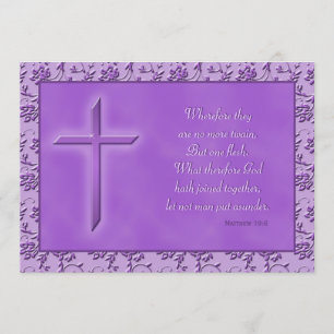 Christian Purple Passion Wedding Invitation