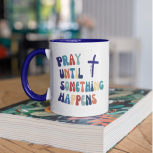 Christian "PUSH" Prayer Retro Typography Mug