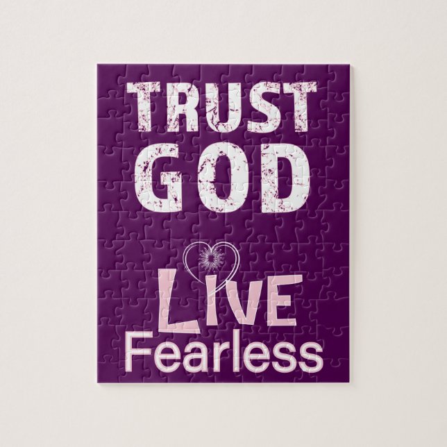Christian Puzzles Trust God Live Fearless (Vertical)