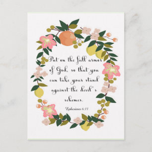 Christian Quote Art - Ephesians 6:11 Postcard