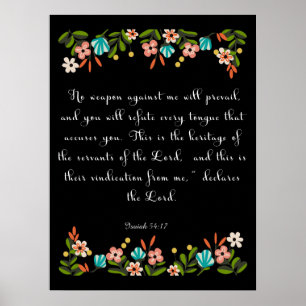 Christian Quote Art - Isaiah 54:17 Poster