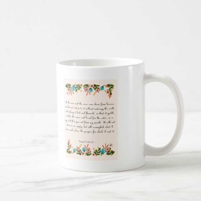 Christian Quote Art - Isaiah 55:10-11 Coffee Mug (Right)
