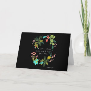 Christian Quote Art - Matthew 13:43 Holiday Card